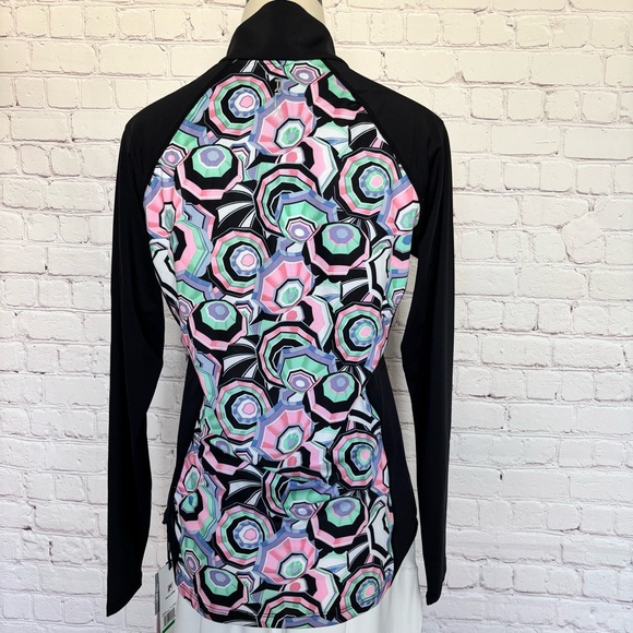 RLX Ralph Lauren Long Sleeve Black Printed Golf/Tennis Polo Performance Shirt--S - Picture 5 of 16